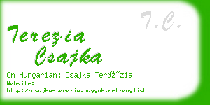 terezia csajka business card